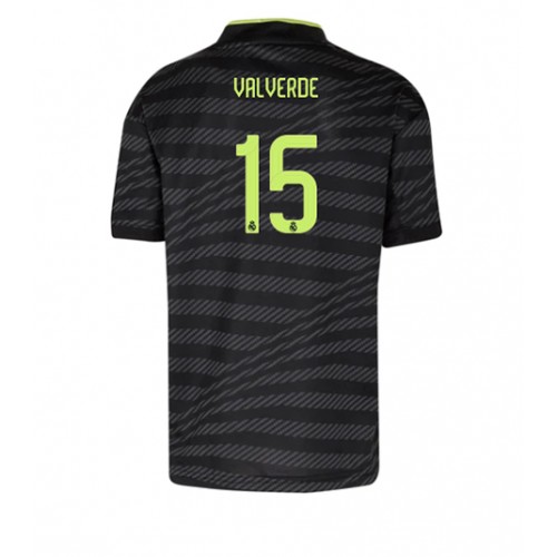 Real Madrid Federico Valverde #15 Tredjedrakt 2022-23 Kortermet Real Madrid Federico Valverde #15 Tredjedrakt 2022-23 Kortermet